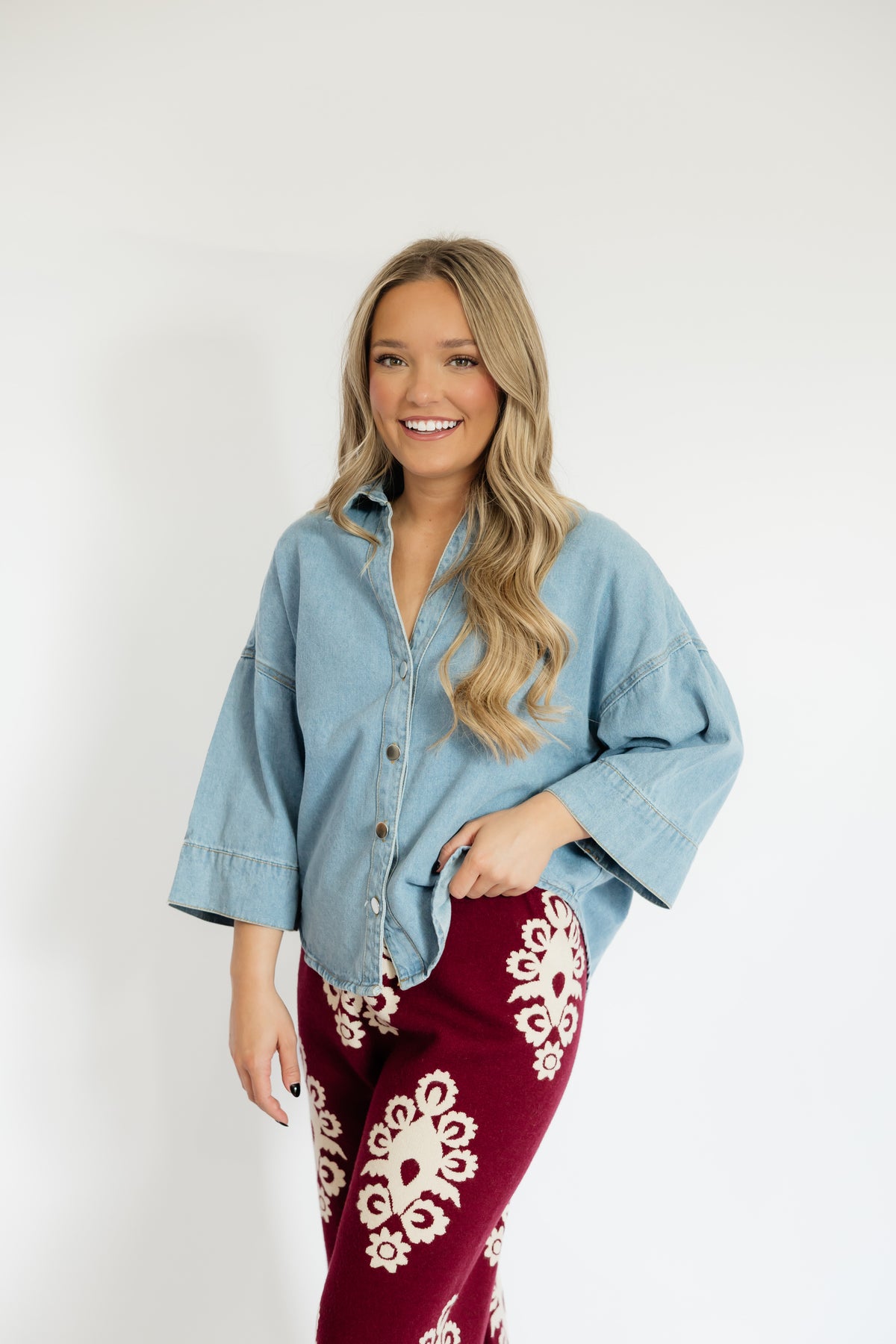 WISTERIA DENIM TOP