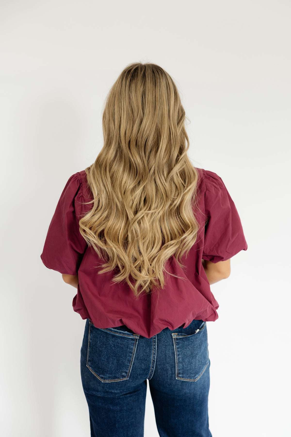 MAROON BUBBLE TOP
