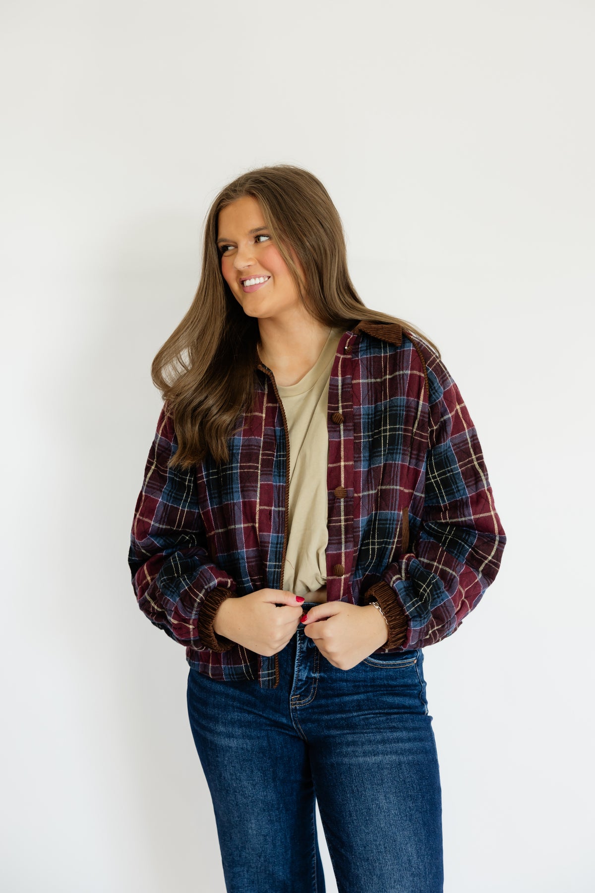 MULBERRY PLAID QUILT JACKET