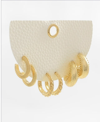 Golden Hour Hoop Earring Set