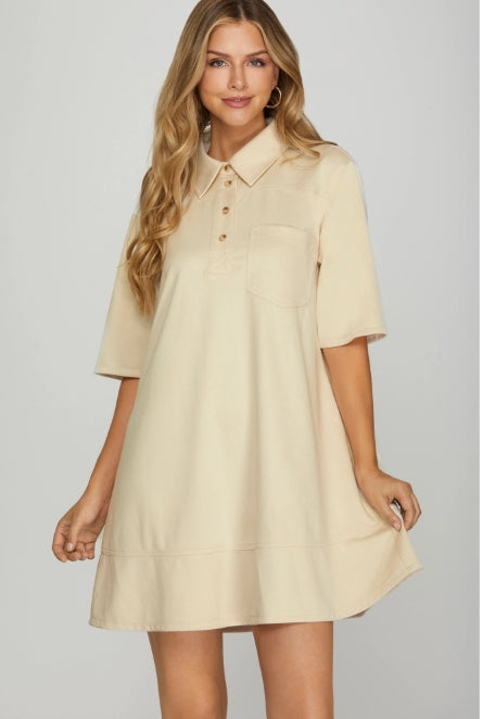 SUEDE MINI DRESS