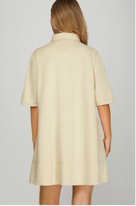 SUEDE MINI DRESS