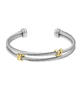 DOUBLE CABLE X BRACELET