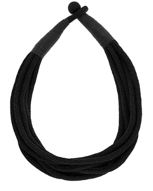 MULTI STRAND ROPE NECKLACE - BLACK