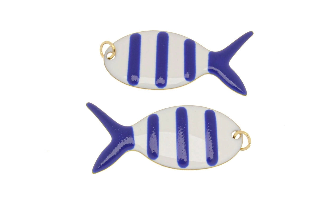 XL Tropical Fish Charm - Blue