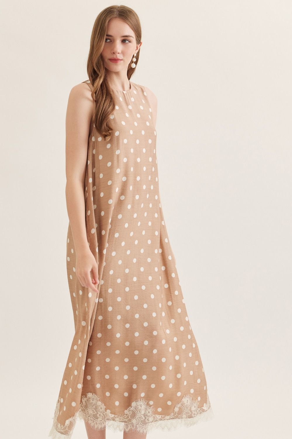 PRETTY LADY MAXI DRESS - LATTE