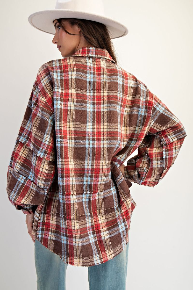 FIRESIDE FLANNEL OVERSIZED TOP