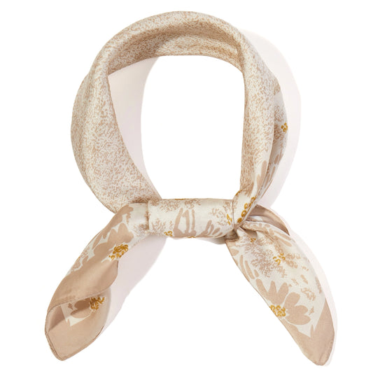 FLORAL & NOISY SILK SCARF
