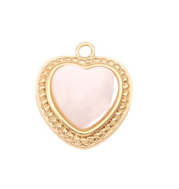 Dainty Mother of Pearl Heart Charm
