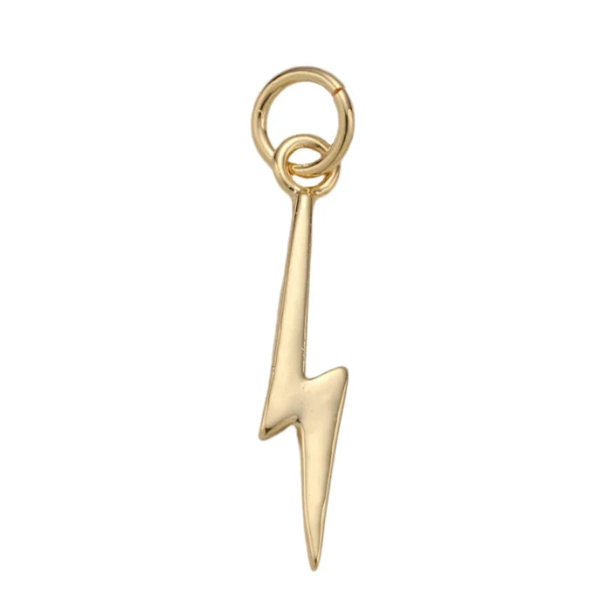 Gold Lightening Bolt Charm