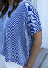 Load image into Gallery viewer, RIBBED TOP, DENIM BLUE
