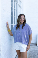 Load image into Gallery viewer, RIBBED TOP, DENIM BLUE
