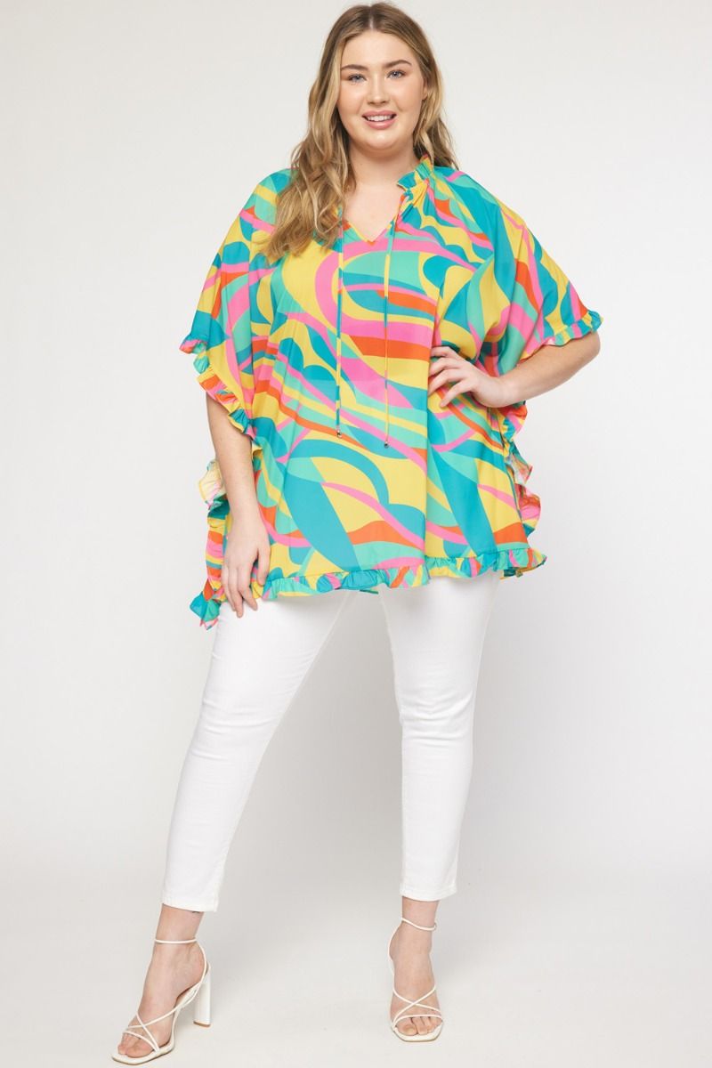 SUMMER PARTY TOP, CURVY