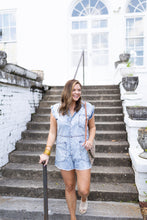 Load image into Gallery viewer, STEEL WASHED DENIM ROMPER

