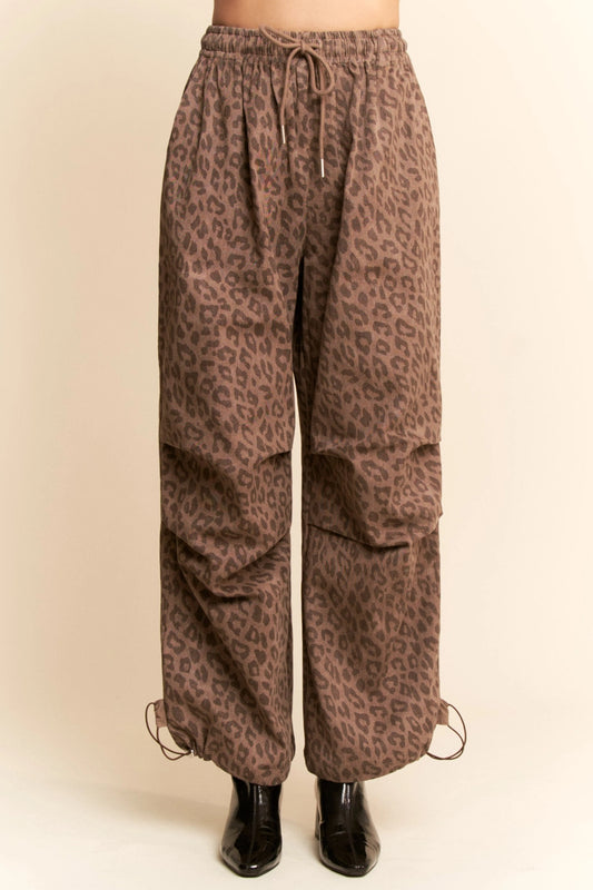 LEOPARD CARGO JOGGER PANTS
