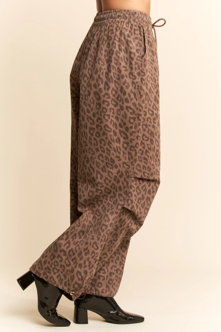 LEOPARD CARGO JOGGER PANTS