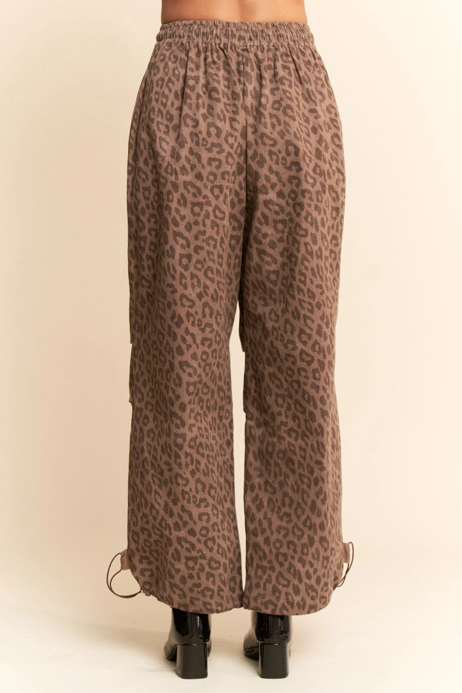LEOPARD CARGO JOGGER PANTS