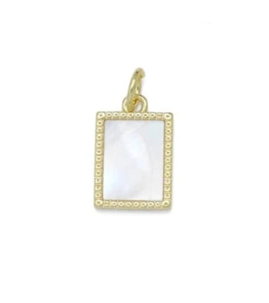 Mother of Pearl Square Charm