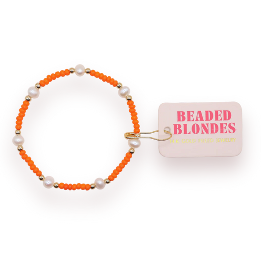 Orange Pearl Bracelet