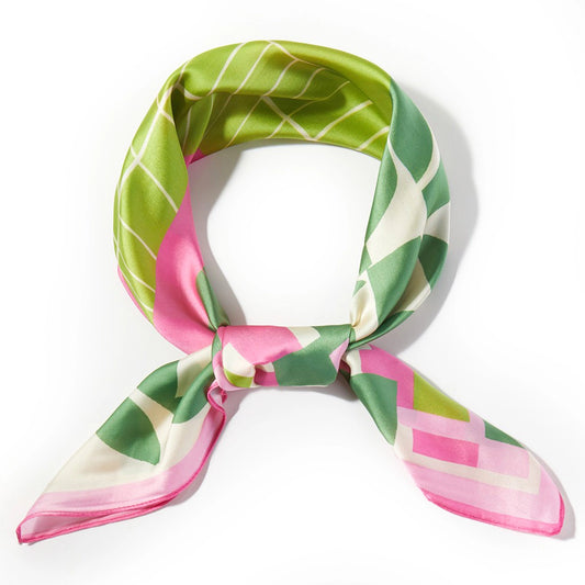 GEOMETRIC SILK SCARF