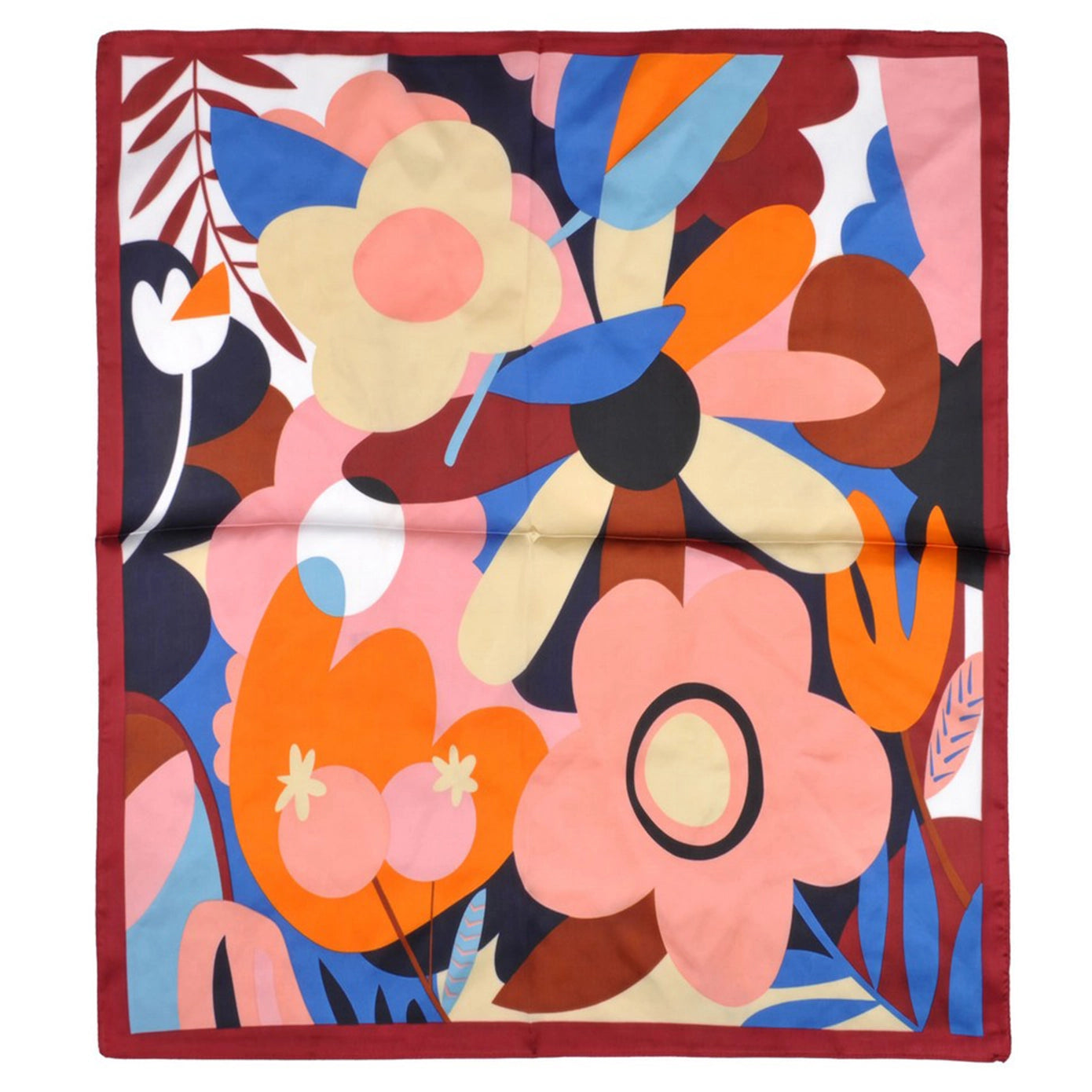 POP OF FLORAL SILK SCARF