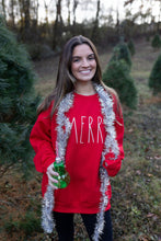 Load image into Gallery viewer, CHRISTMAS RED MERRY SWEATSHIRT
