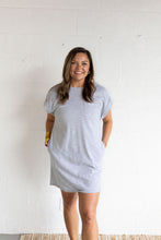 Load image into Gallery viewer, KEEP IT SIMPLE T-SHIRT DRESS, GREY
