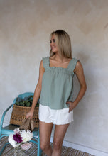 Load image into Gallery viewer, PISTACHIO RUFFLED TANK
