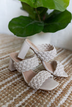 Load image into Gallery viewer, CHLOE BRAIDED HEELS in OFF WHITE
