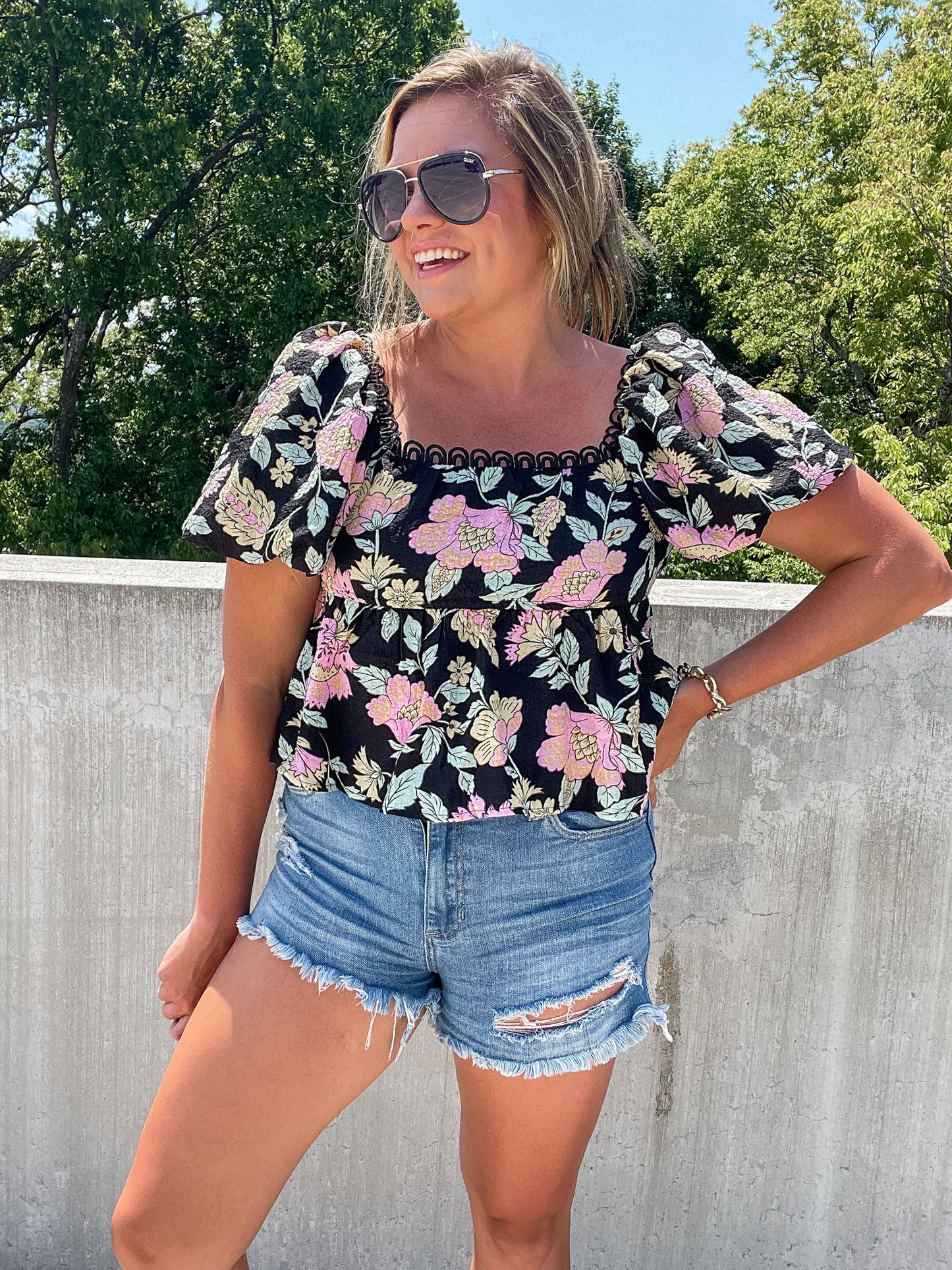 SUMMER NIGHTS FLORAL TOP