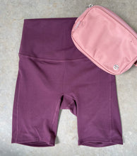 Load image into Gallery viewer, BASIC BIKER SHORTS-EGGPLANT
