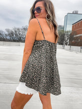 Load image into Gallery viewer, black floral tank. black spring top. floral top. floral tank. 
