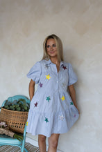 Load image into Gallery viewer, BLUE STARS SPARKLE DRESS
