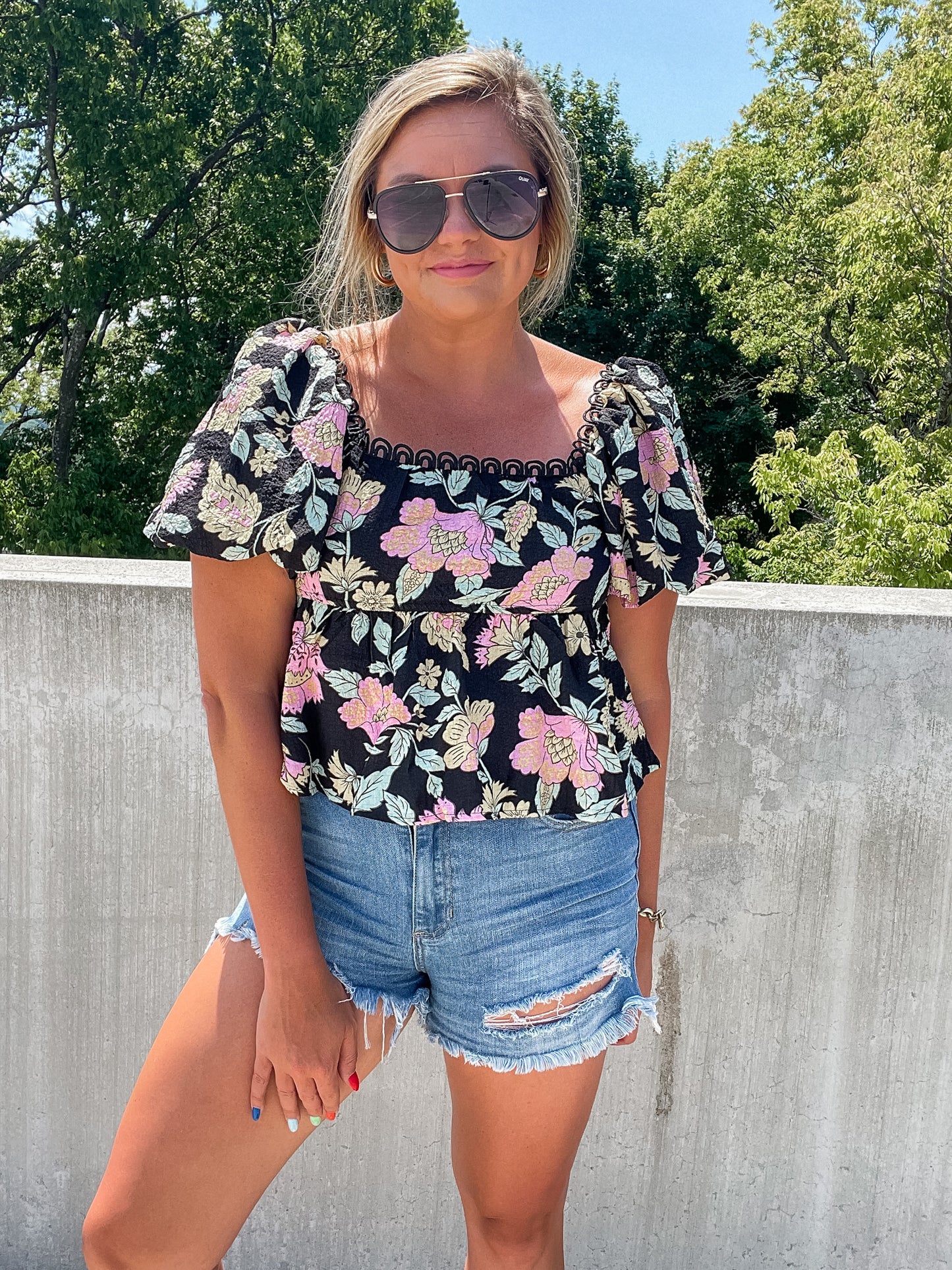 SUMMER NIGHTS FLORAL TOP