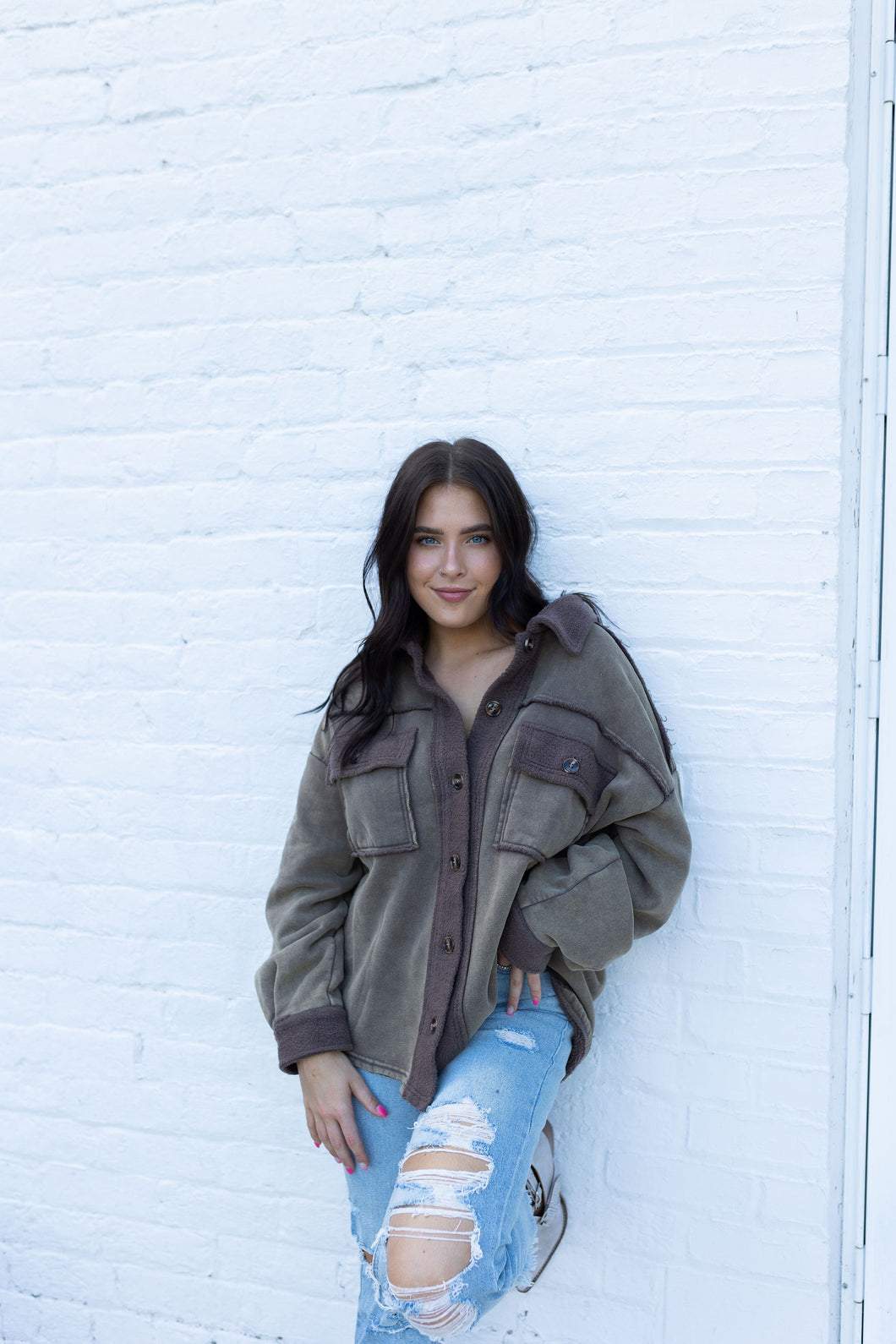 FADED MOCHA SHACKET