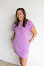 Load image into Gallery viewer, KEEP IT SIMPLE T-SHIRT DRESS, LAVENDER
