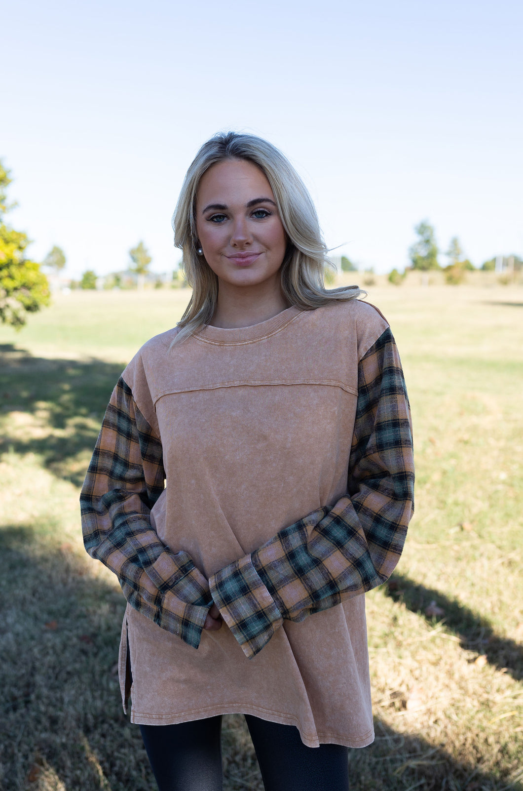 PLAID ABOUT IT TOP