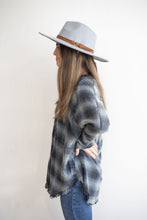 Load image into Gallery viewer, MIDNIGHT BLUES PLAID TOP
